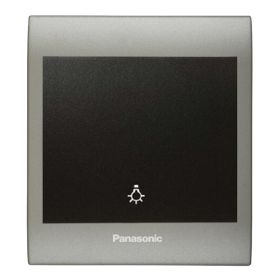 Viko Panasonic Thea Blu Light Inox Matt Dore Kapak Siyah Anahtar Çerçeve