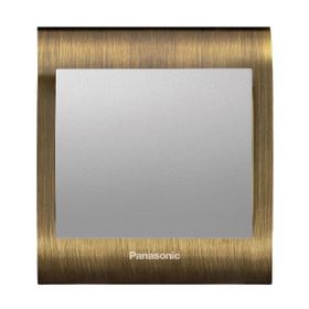 Viko Panasonic Thea Blu Tekli Antique Dore Kapak Metalik Beyaz Anahtar Çerçeve
