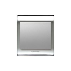 Viko Panasonic Thea Blu Tekli Chrome Beyaz Kapak Metalik Anahtar Çerçeve
