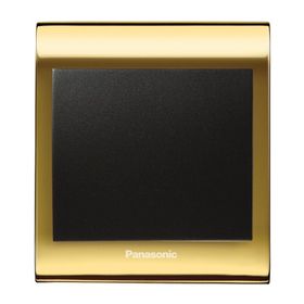 Viko Panasonic Thea Blu Tekli Gold Dore Kapak Siyah Anahtar Çerçeve