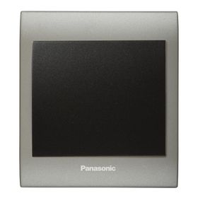 Viko Panasonic Thea Blu Tekli Inox Matt Dore Kapak Siyah Anahtar Çerçeve
