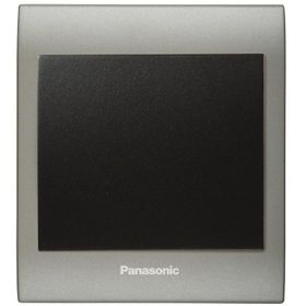 Viko Panasonic Thea Blu Tekli Inox Matt Dore Kapak Siyah Anahtar Çerçeve