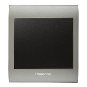 Viko Panasonic Thea Blu Tekli Inox Matt Dore Kapak Siyah Anahtar Çerçeve