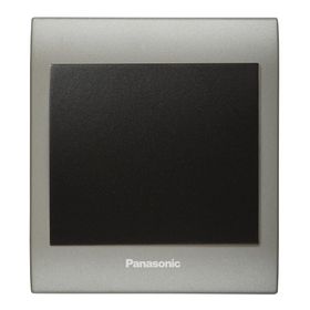 Viko Panasonic Thea Blu Tekli Inox Matt Dore Kapak Siyah Anahtar Çerçeve