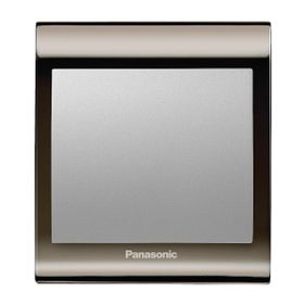 Viko Panasonic Thea Blu Tekli Una Füme Kapak Metalik Beyaz Anahtar Çerçeve