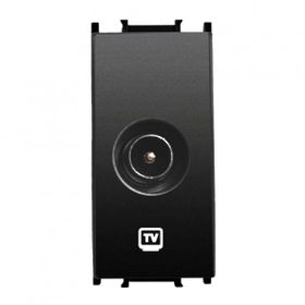 Viko Panasonic Thea Modüler Siyah 1M Tv Prizi Geçişli 12 db Mekanizma + Düğme/Kapak