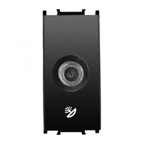 Viko Panasonic Thea Modüler Siyah 1M Uydu Prizi F Konnektörlü Geçişli 10 Db Mekanizma + Düğme/Kapak