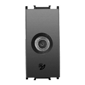 Viko Panasonic Thea Modüler Siyah 1M Uydu Prizi F Konnektörlü Geçişli 10 Db Mekanizma + Düğme/Kapak