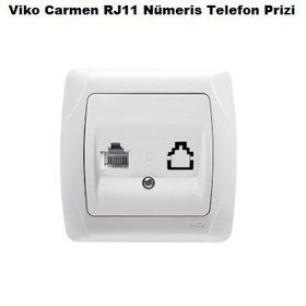 Viko RJ11 Krem Numeris Telefon Prizi