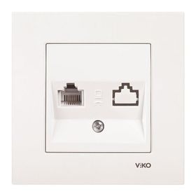 Viko RJ11 Krem Numeris Telefon Prizi