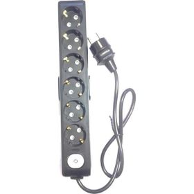 Viko Siyah Multi-Let 5'li Anahtarlı Topraklı Çocuk Korumalı 70 cm Grup Priz