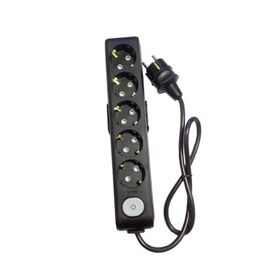Viko Siyah Multi-Let 5'li Anahtarlı Topraklı Çocuk Korumalı 70 cm Grup Priz
