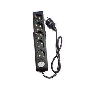 Viko Siyah Multi-Let 5'li Anahtarlı Topraklı Çocuk Korumalı 70 cm Grup Priz