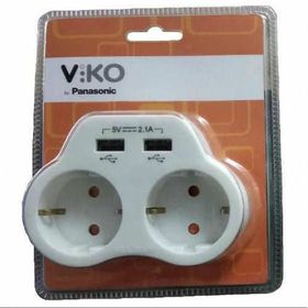 Viko Vera 90681056 Beyaz 2'li Topraklı Priz