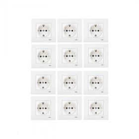 Viko VİKO0013 Karre Topraklı Priz Beyaz + Çerçeve
