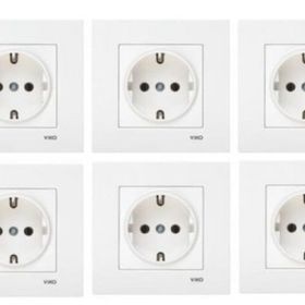 Viko VİKO0013 Karre Topraklı Priz Beyaz + Çerçeve