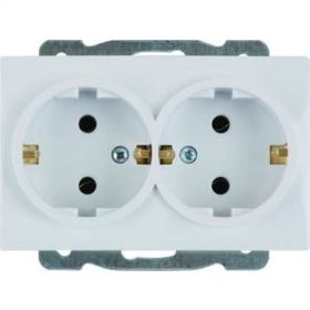 Viko VİKO0019 Karre İkili Topraklı Priz Beyaz + Çerçeve