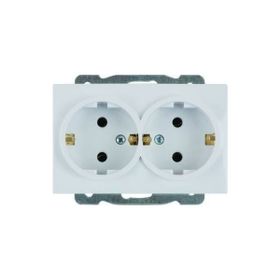 Viko VİKO0019 Karre İkili Topraklı Priz Beyaz + Çerçeve