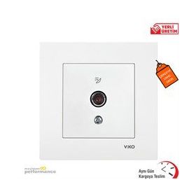 Viko VİKO0023 F Konnektörlü Geçişli (10 Db) Karre Uydu Prizi ve Çerçeve