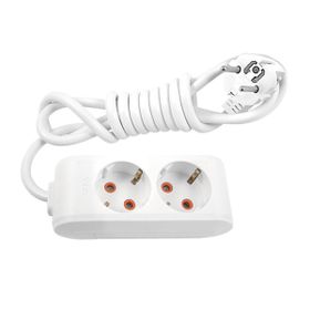 Viko VİKO0075 Topraklı Çocuk Korumalı Klemensli Multi-Let İkili Priz