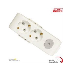 Viko VİKO0080 Multi-Let İkili Anahtarlı Topraklı Çocuk Korumalı Klemensli Priz