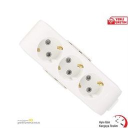 Viko VİKO0088 Topraklı Çocuk Korumalı Klemensli Multi-Let Üçlü Priz