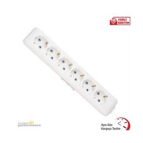 Viko VİKO0148 Topraklı Çocuk Korumalı Klemensli Multi-Let Altılı Priz