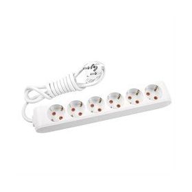 Viko VİKO0155 3 m Topraklı Çocuk Korumalı Multi-Let Altılı Grup Priz
