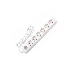 Viko VİKO0163 2 m Multi-Let Altılı Anahtarlı Topraklı Grup Priz