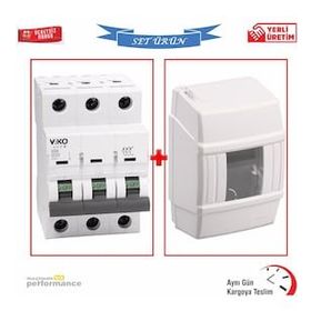 Viko VİKO0187 3 Kutuplu Sigorta 25 Amper C Tipi ve 1 Adet Üçlü Sigorta Kutusu