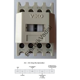 Viko VTC-12/10/S 12A 1NO 12A 1NO 230V Bobin Kontaktör