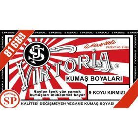 Viktoria 9 Koyu Kırmızı Toz Kumaş Boyası