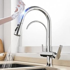 Vilas Dallas Mix Su Arıtma 3 Çıkışlı Spiralli Krom Mutfak Bataryası