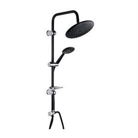 Vilas Rossi Krom Siyah Fonksiyonlu Robot Yağmurlama Tepe Duş Seti