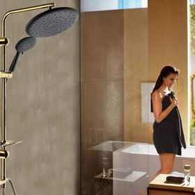 Vilas West Gold Fonksiyonlu Yağmurlama Tepe Robot Duş Seti