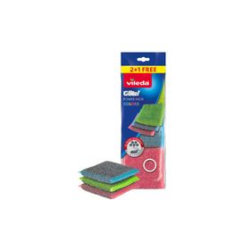 Vileda 3'lü Power Inox Colors Çelik Bulaşık Sünger