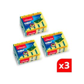 Vileda 5'li Ekonomik Paket 3 Adet Yeşil Düz Sünger