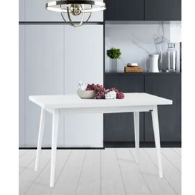 Vilinze Home Avanos Beyaz Mdf Sabit Mutfak Masası 70x120cm
