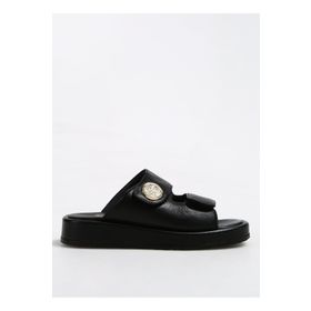 Vince Camuto Jayne Siyah Deri Kadın Terlik