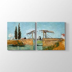 Vincent Van Gogh - Arles Köprüsü 2 Parçalı Tablosu