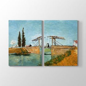 Vincent Van Gogh - Arles Köprüsü 2 Parçalı Tablosu