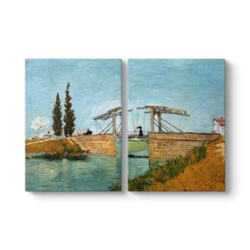 Vincent Van Gogh - Arles Köprüsü 2 Parçalı Tablosu