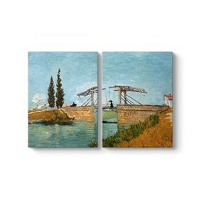 Vincent Van Gogh - Arles Köprüsü 2 Parçalı Tablosu
