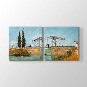 Vincent Van Gogh - Arles Köprüsü 2 Parçalı Tablosu