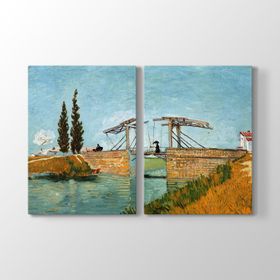Vincent Van Gogh - Arles Köprüsü 2 Parçalı Tablosu