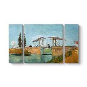 Vincent Van Gogh - Arles Köprüsü 3 Parçalı Tablosu
