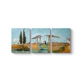 Vincent Van Gogh - Arles Köprüsü 3 Parçalı Tablosu