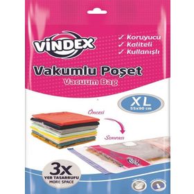 Vindex 55x90 cm XL Boy Tekli Vakumlu Poşet