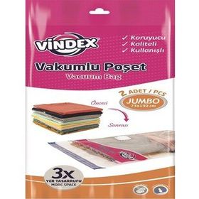 Vindex 73x130 cm 2'li Jumbo Vakumlu Poşet