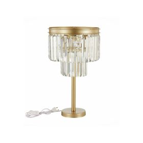 Vinner ABJ-RU001 Eskitme Mat Gold Tek Ayaklı Kristal Taşlı Metal Abajur